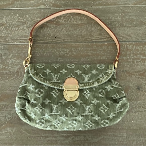 LOUIS VUITTON Mini Pleaty Monogram Denim Bag Vintage Jean Shoulder Bag 10 WOW - Picture 15 of 16